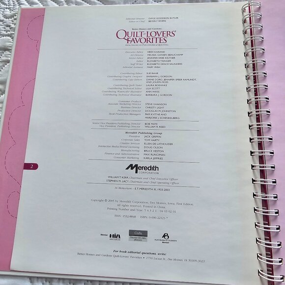 Better Homes & Gardens Quilt-Lovers Favorites Volume 5, Hardcover Spiral Bound - Picture 4 of 13